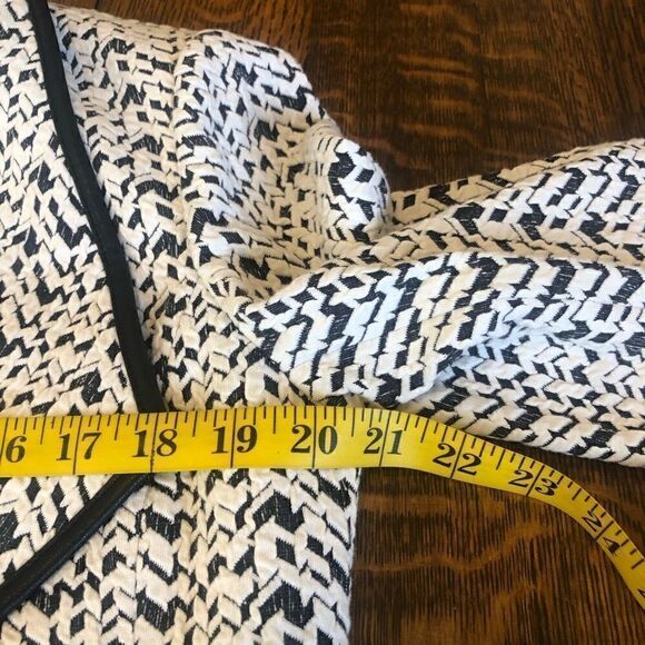 Calvin Klein White & Black Woven Open Front Jacket Career, Normcore,  Academia - Picture 7 of 11